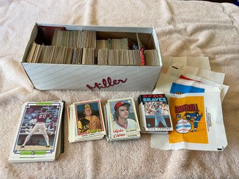 Shoe Box Filled Of MLB Baseball Trading Cards 70s 80s