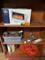 Toaster Oven, Extension Cord, Tools