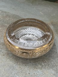 Ashtray With Gold Color Layer