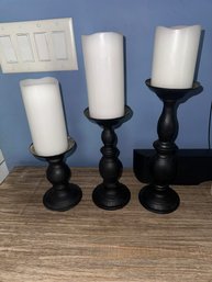 Trio Candle Holders Pillars