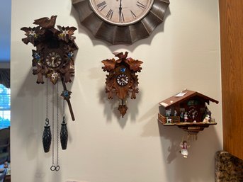 3 Cuckoo Clocks