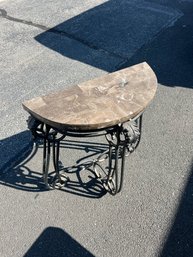 Vintage Demi Lune Side Table