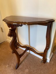 Demi Lune Side Table - Carved