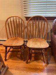 2 Wood Dining Room Side Chairs