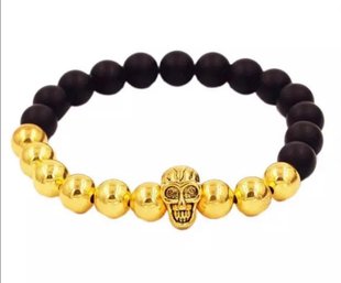 New Beaded Skull Bracelet