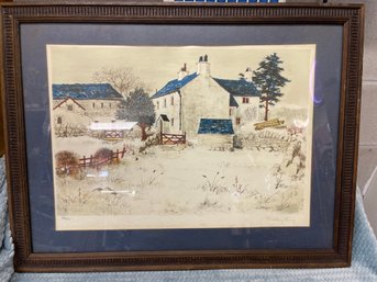 Signed Numbered Art Snowy Village