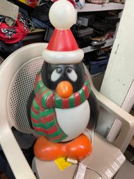 Penguin Christmas Blow Mold Outdoor Lawn Decoration