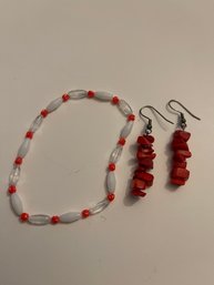 Beaded Bracelet & Earrings