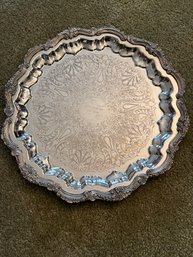 Silver Plate Engraved Tray