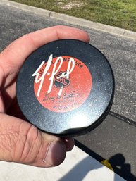 Signed NHL Hockey Puck Not Authenticated Sold As Is