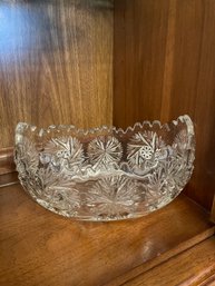 Vintage Glass Fruit Bowl - Heavy