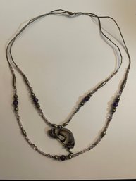 Tribal Beaded 2 Strand Necklace