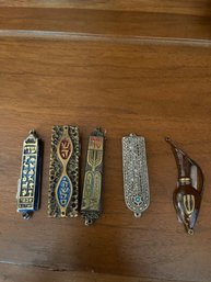 Vintage Judaic Mezuzah - 5 Pcs