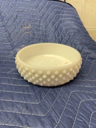 Hob Nail Milk Glass Bowl