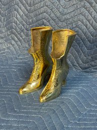 Lacquered Brass Boots - India