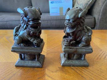 Solid Foo Dog Bookend Statues