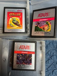 Atari 2600 Games With Nintendo Cases- Phoenix , Centipede, Gelaxian