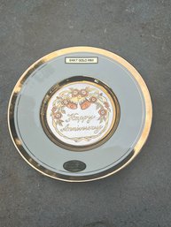 24 Kt Gold Rimmed Plate