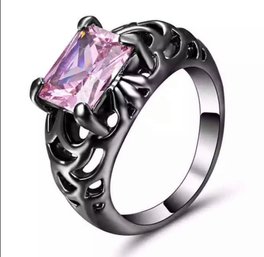 New Ring - Pink & Black Size 8