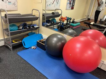 Exercise Equipment - Exercise Balls, Mats, Shelving, Boxing Gloves