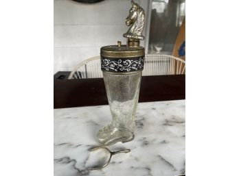 Glass Decanter With Wind Up Music Box