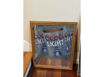 Coors Light Frosted Framed Mirror