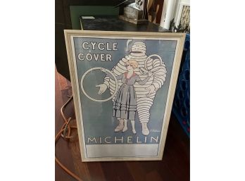 Vintage Michelin Bicycle Tire Advertisement Poster Framed Paris France
