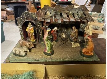 Antique West German Christmas Manger