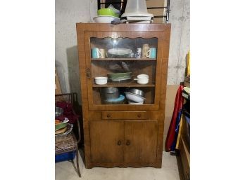 Vintage Wood Corner Curio