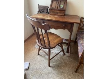 Vintage Wood Desk & Chair