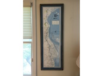 Framed Great Barrier Reef Map