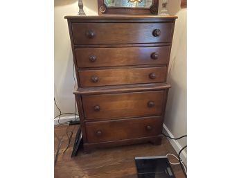 Vintage Wood Chest Of Drawers