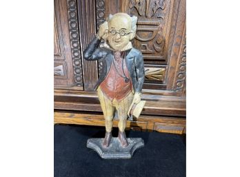 Antique Cast Iron Mr Pickwick Doorstop Circa 1920