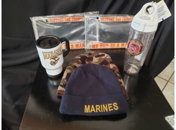 Marines- New License Plate Covers, Beanie, Cups