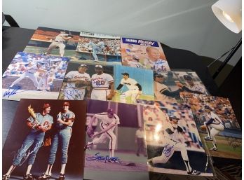 Signed Photos- Frank Robinson, Rick Aguilera,