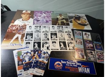 Signed Photos & Trading Cards - Carl Ripkin Jr, Hank Aaron, Keith Hernandez, Nolan Ryan & More