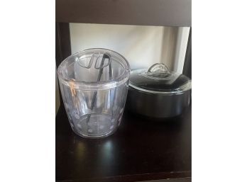 Pampered Chef Pot With Lid, Salad Container