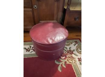 Leather Round Foot Stool