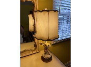 Antique Ceramic Bird Table Lamp