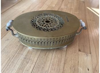 Antique Brass Foot Warmer