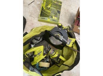 Ryobi Power Tool Set With Storage Bag , Includes Drill Bits