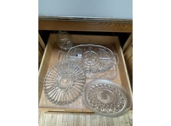 Mikasa Serving Platters And Cut Glass Platters