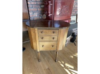 Vintage Wood Sewing Cabinet