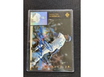 Signed Ken Griffey Jr Baseball Card