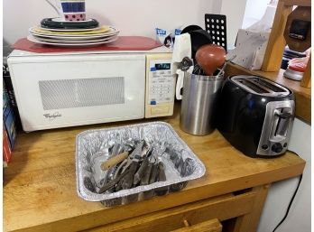 Microwave, Flatware, Kitchen Utensils, Toaster