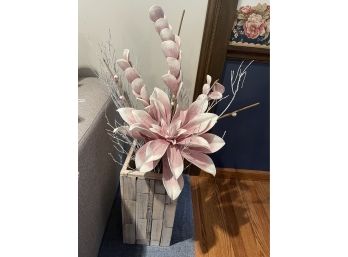 Vase With Oversized Floral Arrangement