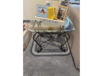 Glass Top Side Table