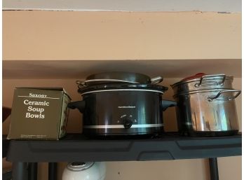 Crock Pot , Steamer Pots, Soup Bowls