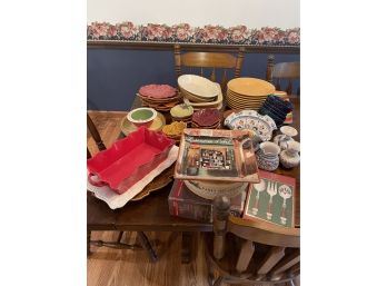 Large Lot Pottery, Dishes, Platters