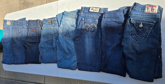Lot Of 8 Pair Woman's Jeans